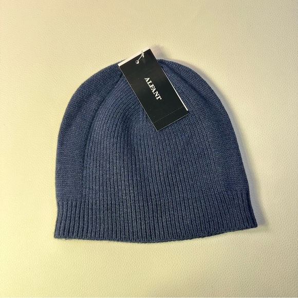 3 Pack NEW Alfani Men's Knit Beanie Set - Gray, Tan, and Blue - Picture 4 of 5